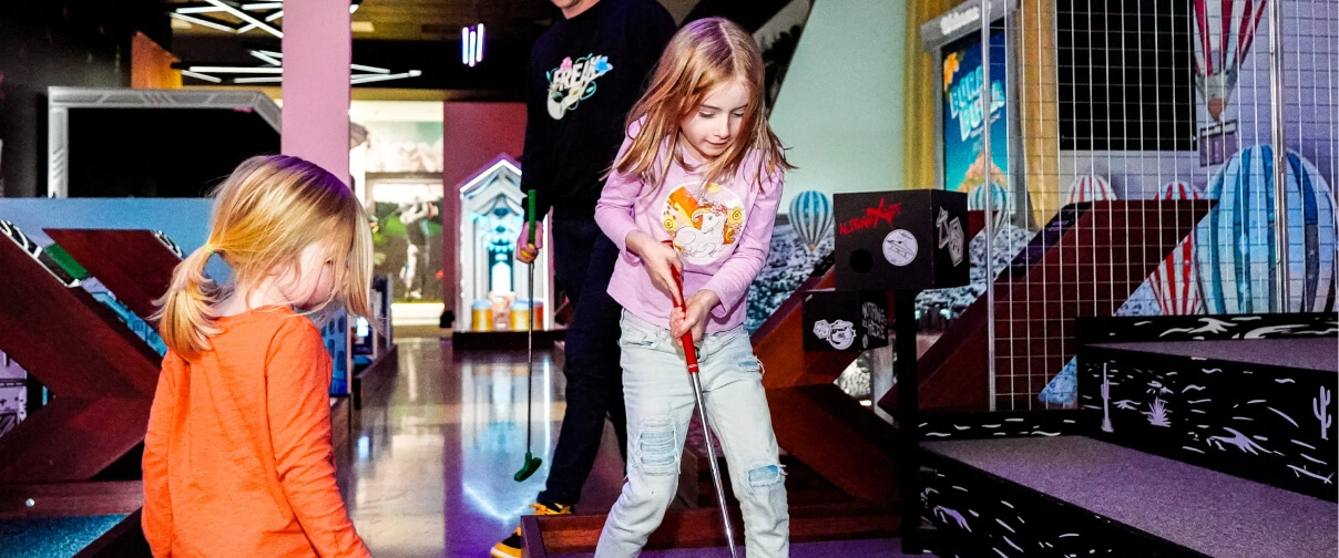 Kids Playing Golf