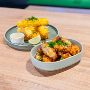 roasted-chicken-wings-corn-ribs